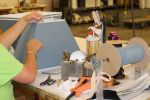 Slant Corset Drum Softback Lampshade with Washer Fitter, Egg