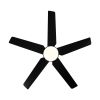 48 In Intergrated LED Ceiling Fan Lighting with Black ABS Blade