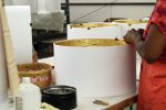 Slant Corset Drum Softback Lampshade with Washer Fitter, Egg