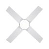 44 In Intergrated LED Ceiling Fan Lighting with White ABS Blade