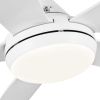 56 In Intergrated LED Ceiling Fan Lighting with White ABS Blade