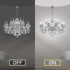 18 Lights K9 Crystal Chandelier Lighting Black Crystal Ceiling Lamp Home Decor
