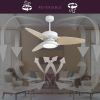 52 In Light wood Ceiling Fan Lighting with Remote Control